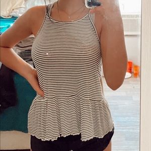 Striped Flowy Tank/Halter Top